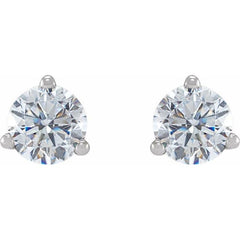 Sterling Silver 3/8 CTW Natural Diamond  Earrings