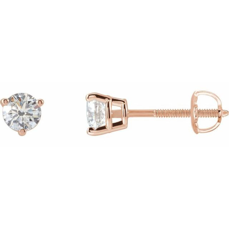 14K Rose Gold 3/8 CTW Natural Diamond Earrings