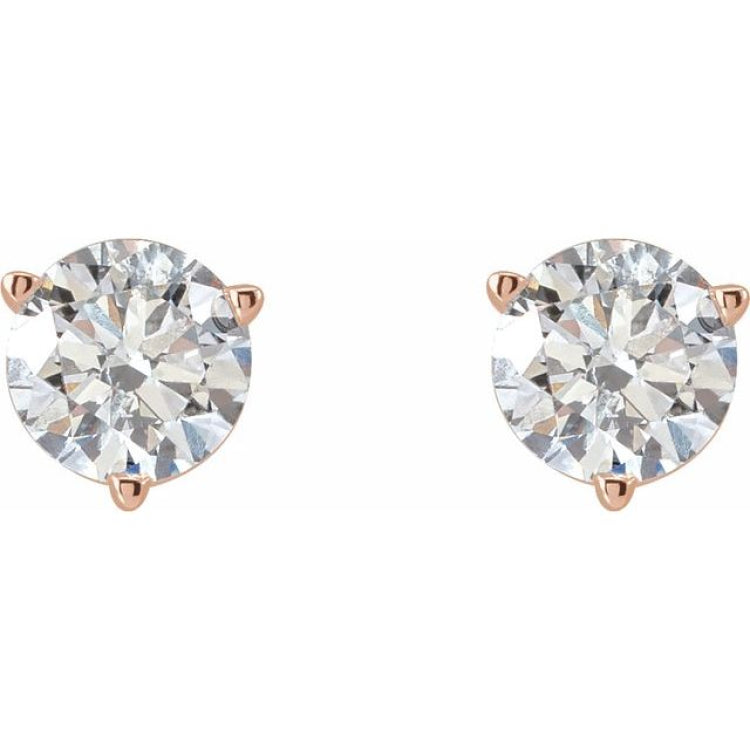 14K Rose Gold 3/8 CTW Natural Diamond Earrings
