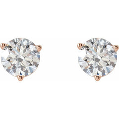 14K Rose Gold 3/8 CTW Natural Diamond Earrings