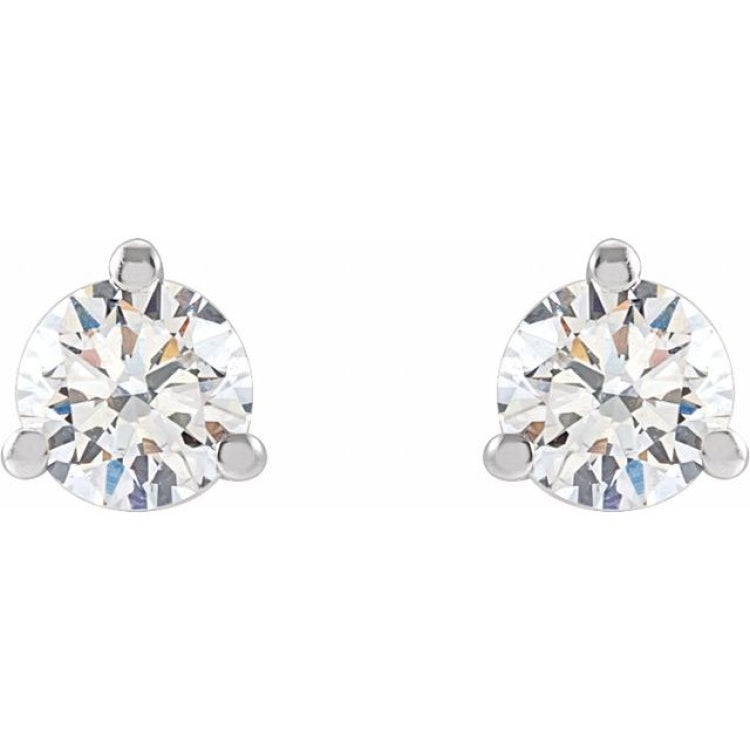 14K White Gold 1/8 CTW Lab-Grown Diamond Stud Earrings