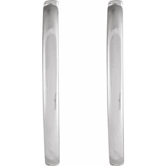 Platinum Hinged 18 mm Hoop Earrings