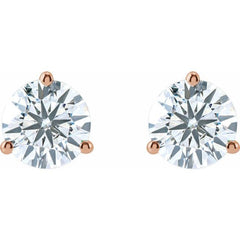 14K Rose Gold 2 1/2 CTW Lab-Grown Diamond Stud Earrings