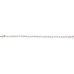 14K Rose Gold 12 CTW Lab-Grown Diamond Line 7" Bracelet