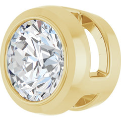 14K Yellow Gold 1/3 CT Lab Grown Diamond Slide Pendant