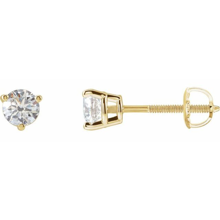 14K Yellow Gold 1/2 CTW Lab-Grown Diamond Earrings