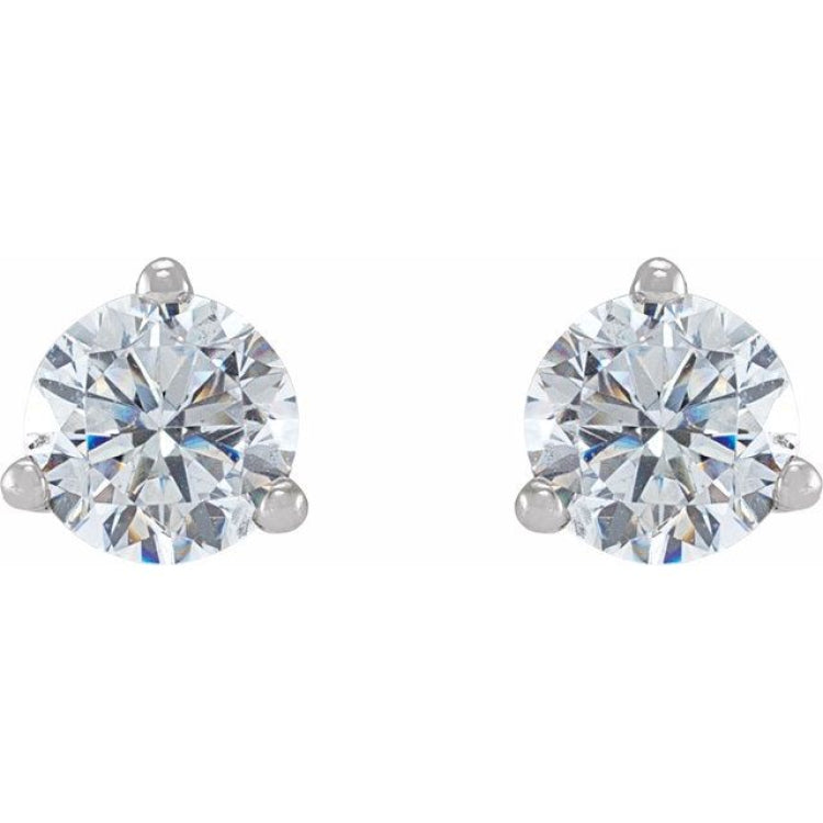 14K White Gold 1/2 CTW Lab-Grown Diamond  Earrings