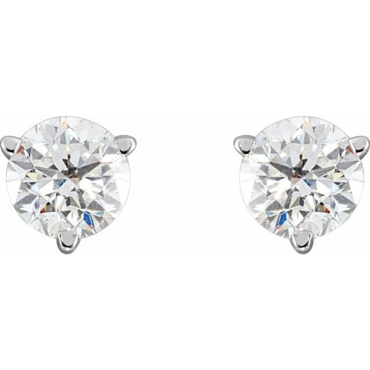 14K White Gold 3/4 CTW Lab-Grown Diamond Earrings