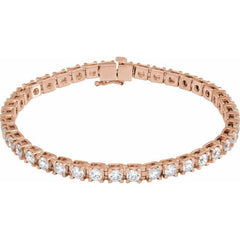 14K Rose Gold 6 CTW Lab-Grown Diamond Line 7 1/4" Bracelet