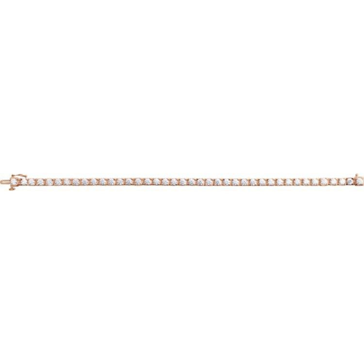 14K Rose Gold 6 CTW Lab-Grown Diamond Line 7 1/4" Bracelet