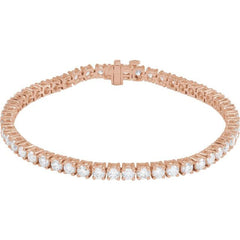 14K Rose Gold 6 CTW Lab-Grown Diamond Line 7" Bracelet