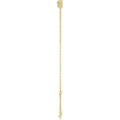 14K Yellow Gold Natural Blue Zircon 6 1/2-7 1/2" Bracelet
