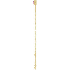 14K Yellow Gold Natural Pink Tourmaline 6 1/2-7 1/2" Bracelet