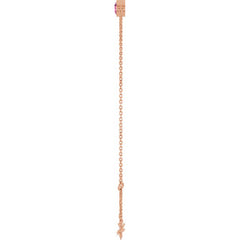 14K Rose Gold Natural Pink Tourmaline 6 1/2-7 1/2" Bracelet
