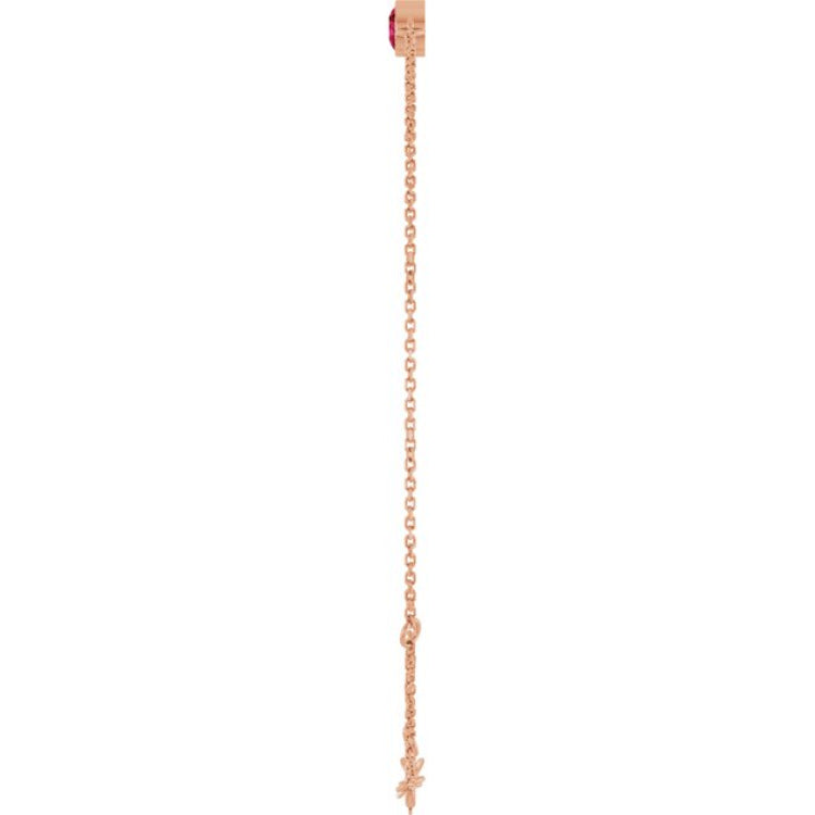 14K Rose Gold Lab-Grown Ruby 6 1/2-7 1/2" Bracelet