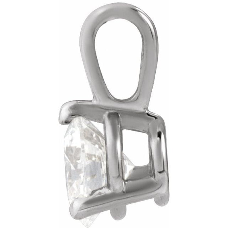 Platinum 1/3 CT Lab-Grown Diamond Pendant