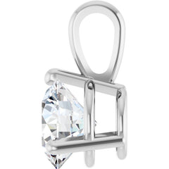 Sterling Silver 1/2 CT Lab-Grown Diamond Pendant