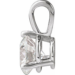 Sterling Silver 5/8 CT Lab-Grown Diamond Pendant