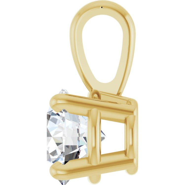 14K Yellow Gold 1/2 CT Lab-Grown Diamond Pendant
