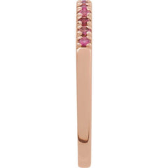 14K Rose Gold Natural Pink Tourmaline Stackable Ring