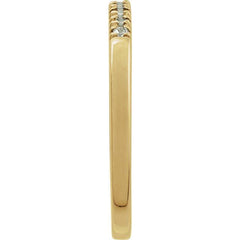 14K Yellow Gold Natural Aquamarine Stackable Ring