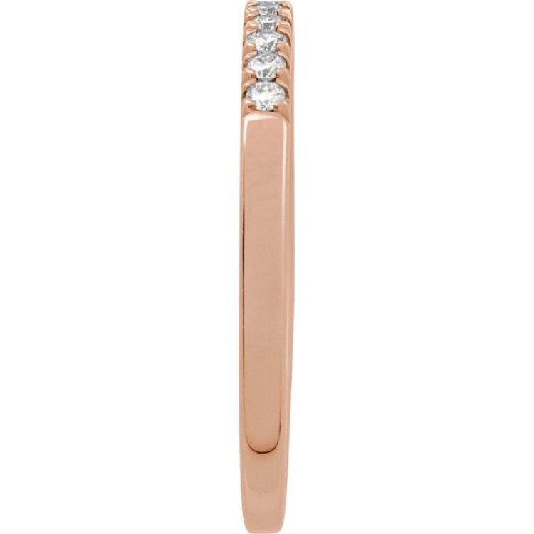 14K Rose Gold 1/6 CTW Lab-Grown Diamond Stackable Ring