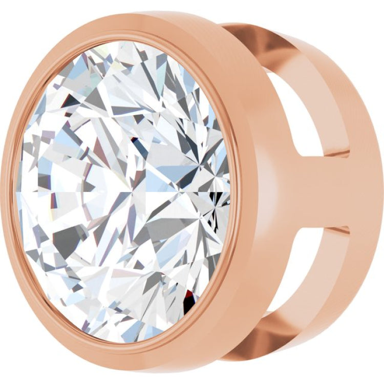 14K Rose Gold 1 CT Natural Diamond Slide Pendant