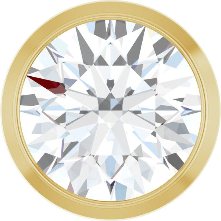 14K Yellow Gold 3/4 CT Lab-Grown Diamond Slide Pendant