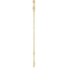 14K Yellow Gold Natural Pink Tourmaline Bezel-Set 3-Stone 6 1/2-7 1/2" Bracelet