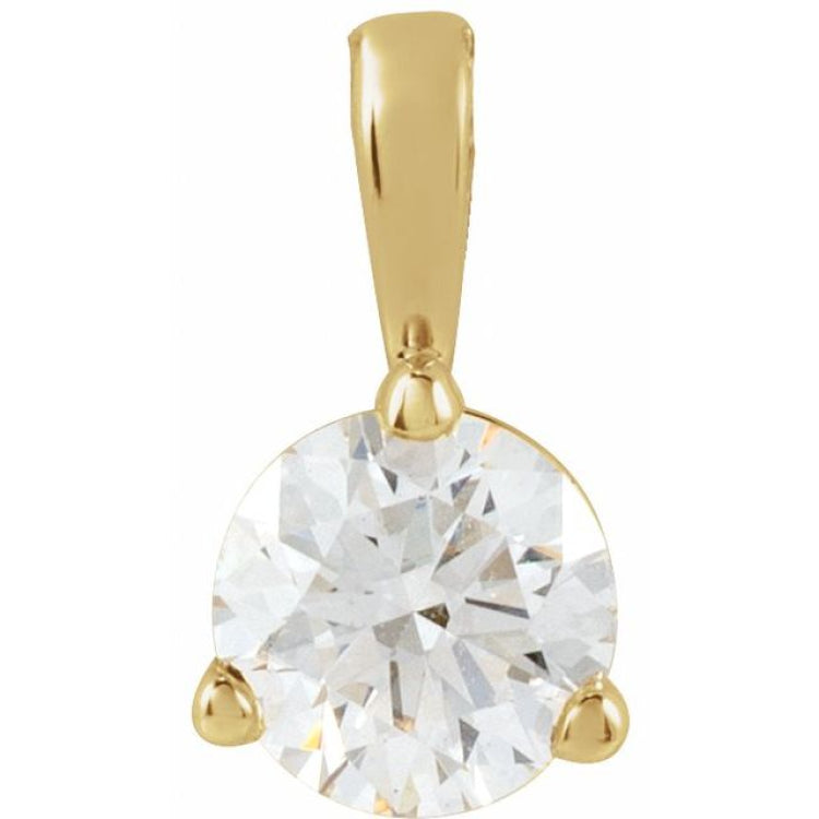 14K Yellow Gold 1/3 CTW Natural Diamond Pendant