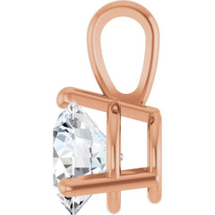 14K Rose Gold 1/2 CTW Natural Diamond Pendant