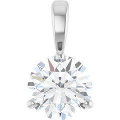 Platinum 1 CTW Natural Diamond Pendant