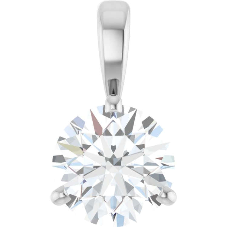 Sterling Silver 1 CTW Natural Diamond Pendant