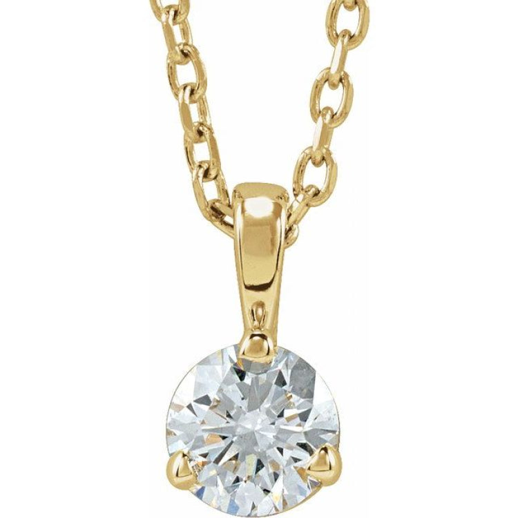 14K Yellow Gold 1/4 CTW Natural Diamond 18" Necklace