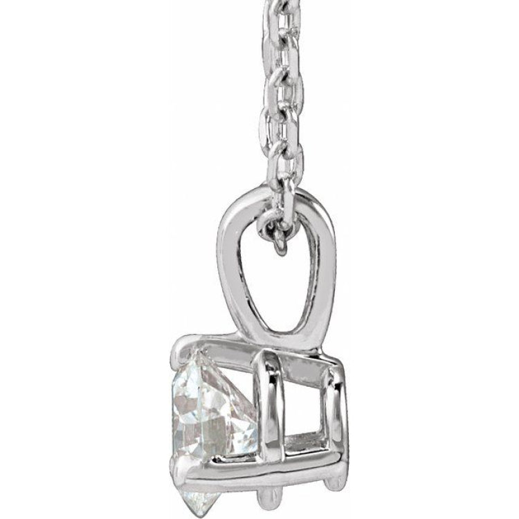 Sterling Silver 1/4 CTW Natural Diamond 18" Necklace