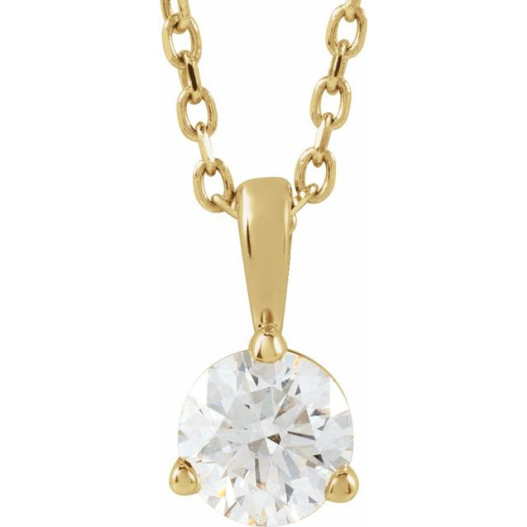 14K Yellow Gold 1/3 CTW Natural Diamond 18" Necklace