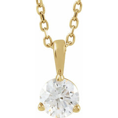 14K Yellow Gold 1/3 CTW Natural Diamond 18" Necklace