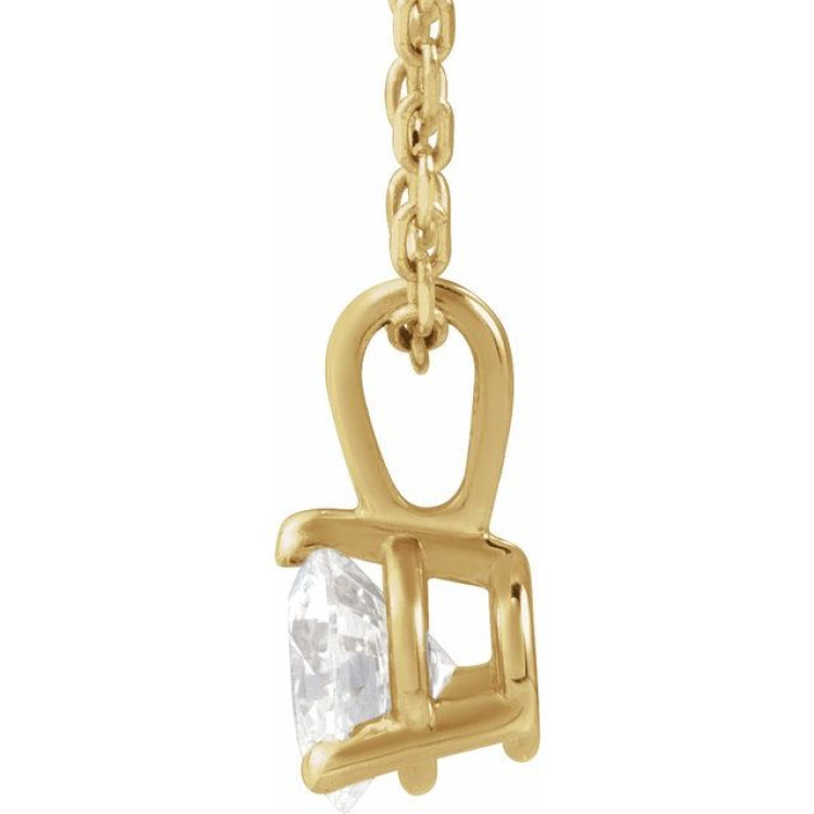 14K Yellow Gold 1/3 CTW Natural Diamond 18" Necklace