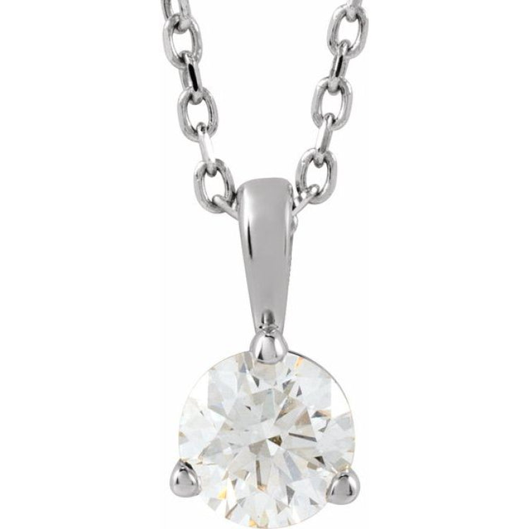 Sterling Silver 1/3 CTW Natural Diamond 18" Necklace