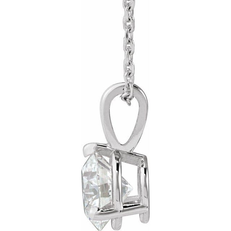 14K White Gold 1 CTW Natural Diamond 18" Necklace