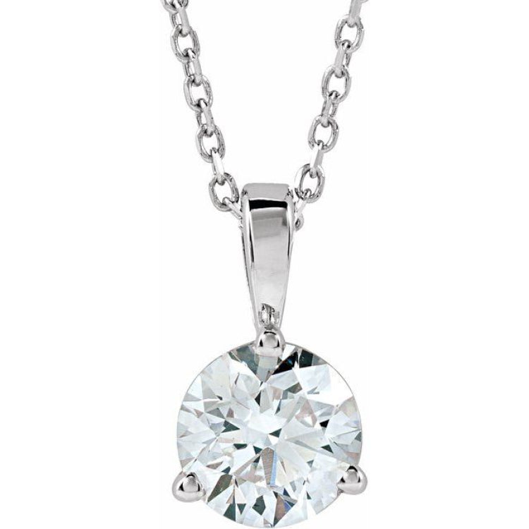 Sterling Silver 1 CTW Natural Diamond 18" Necklace