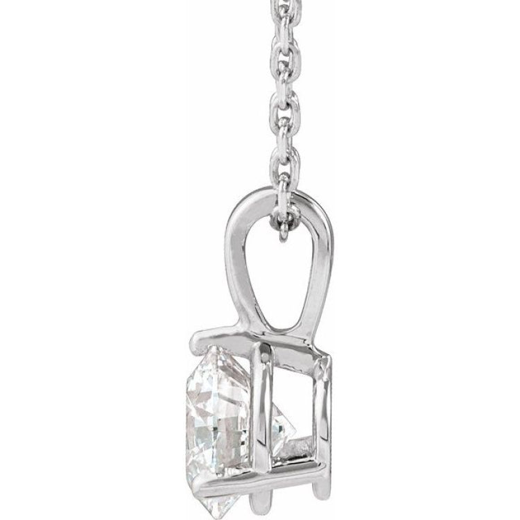 Sterling Silver 3/4 CTW Lab-Grown Diamond 18" Necklace