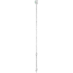 14K White Gold Natural Emerald 6 1/2-7 1/2" Bracelet