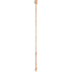 14K Rose Gold Lab-Grown Emerald 6 1/2-7 1/2" Bracelet