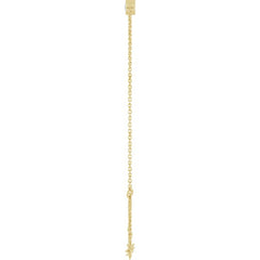 14K Yellow Gold Natural White Sapphire 6 1/2-7 1/2" Bracelet