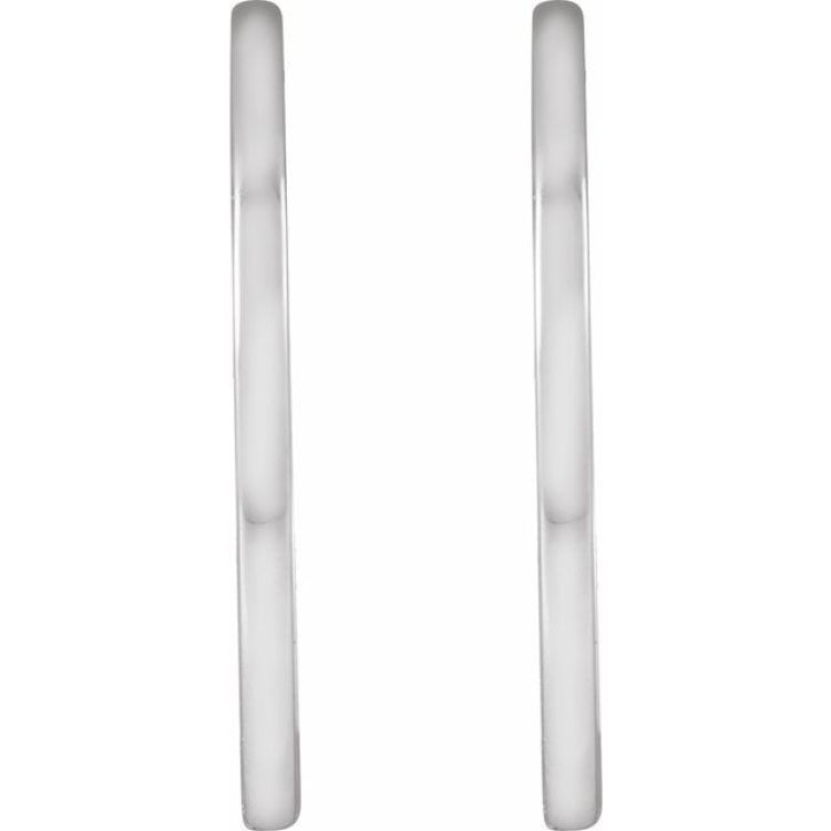 Sterling Silver Hinged 25 mm Hoop Earrings