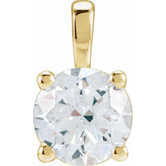 14K Yellow Gold 1 1/2 CT Lab-Grown Diamond Pendant