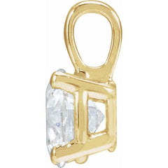 14K Yellow Gold 1 1/2 CT Lab-Grown Diamond Pendant