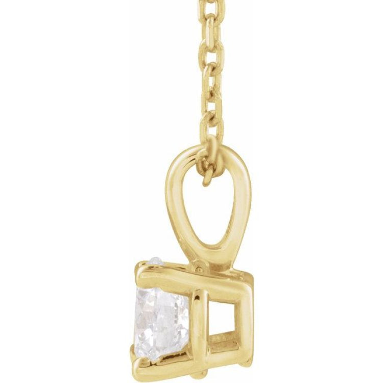 14K Yellow Gold 1 1/2 CT Natural Diamond 18" Necklace