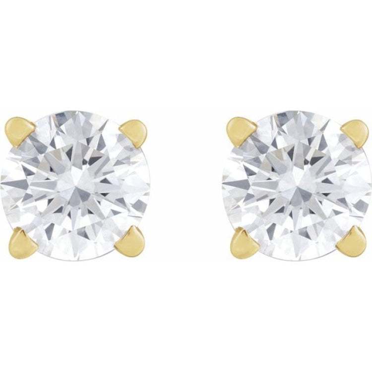 14K Yellow Gold 1/2 CT Lab-Grown Diamond Earring